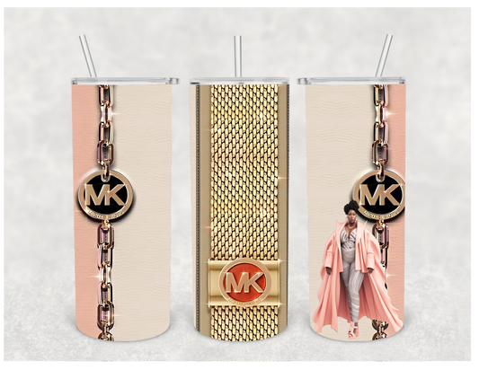 MK Pink with Gold Tumbler