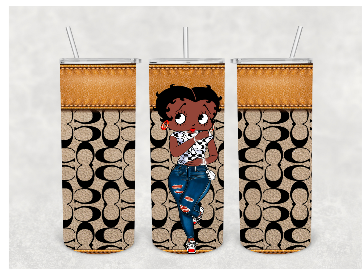 Betty Boo Coach Brown Tumbler