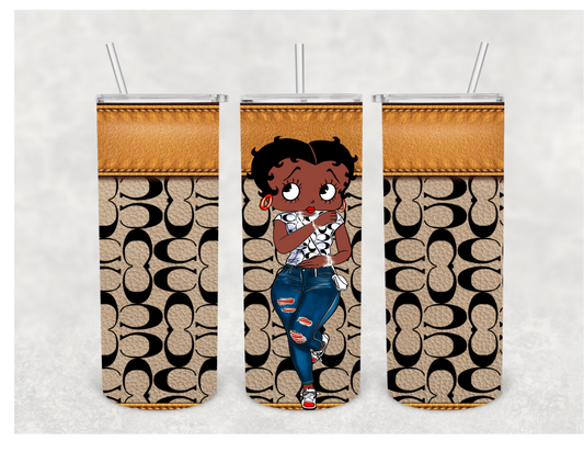 Betty Boo Coach Brown Tumbler